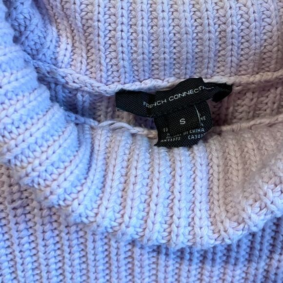 FRENCH CONNECTION | Lavender 100% Cotton Knit Turtleneck Sweater (S) - Picture 3 of 3